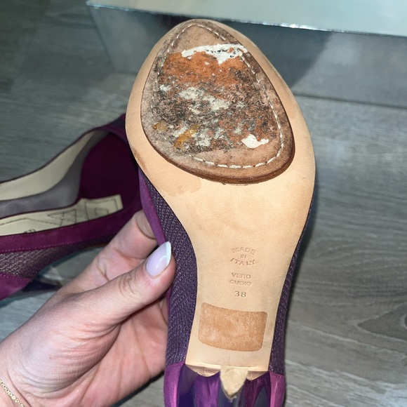 Alberta Ferretti purple pumps Made in Italy size 38 one of a kind VINTAGE - Picture 4 of 9